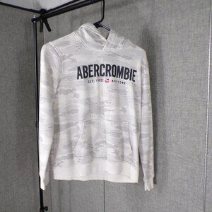 Abercrombie Hoodie Kids 13/14 White Pullover Graphic Sweatshirts